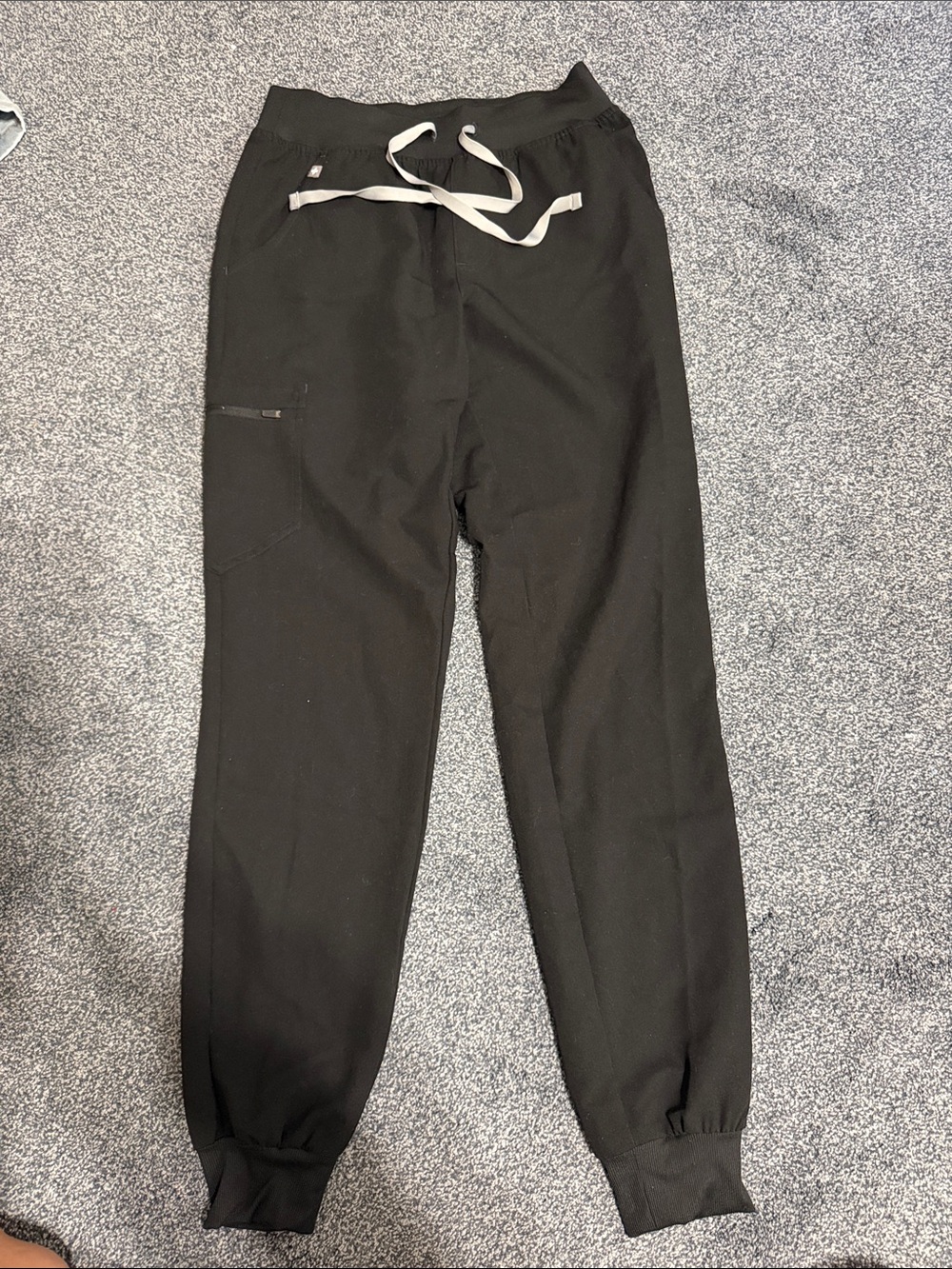 Figs Men's Black Jogger Pants with Contrast Drawstring